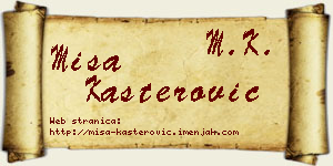 Miša Kašterović vizit kartica
